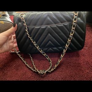 Black cross body, quilted bag